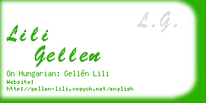 lili gellen business card