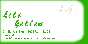 lili gellen business card